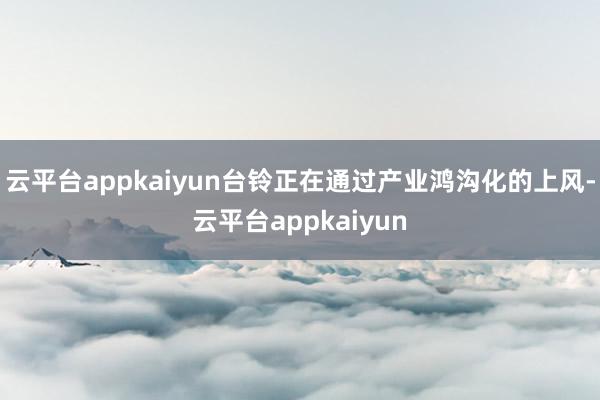 云平台appkaiyun台铃正在通过产业鸿沟化的上风-云平台appkaiyun