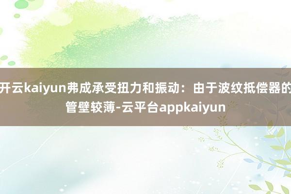 开云kaiyun弗成承受扭力和振动：由于波纹抵偿器的管壁较薄-云平台appkaiyun