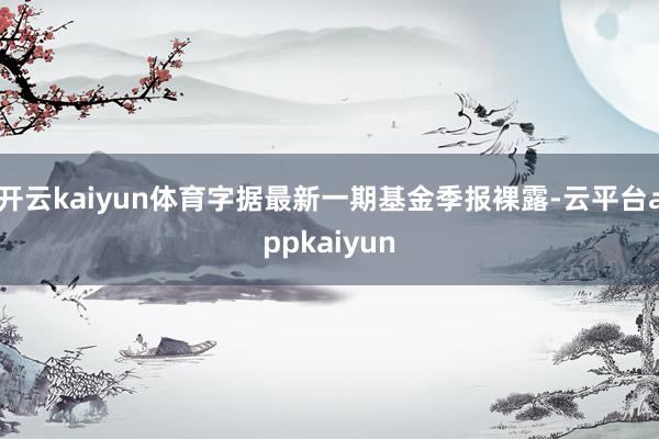 开云kaiyun体育字据最新一期基金季报裸露-云平台appkaiyun