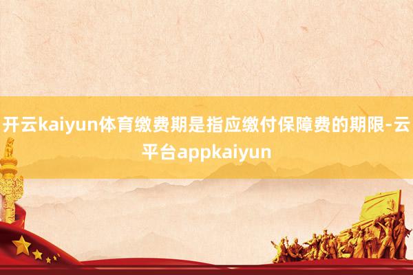 开云kaiyun体育缴费期是指应缴付保障费的期限-云平台appkaiyun