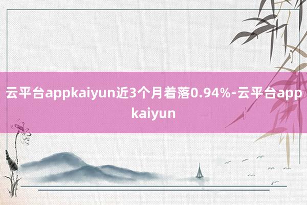 云平台appkaiyun近3个月着落0.94%-云平台appkaiyun
