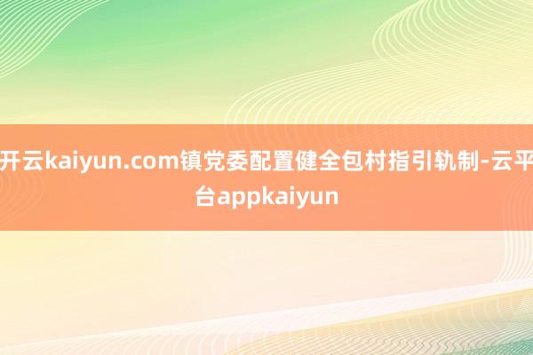 开云kaiyun.com镇党委配置健全包村指引轨制-云平台appkaiyun