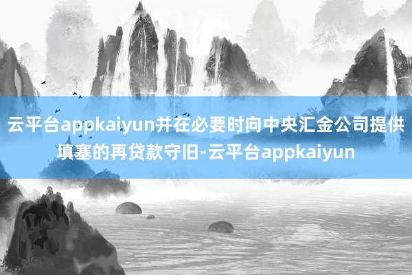 云平台appkaiyun并在必要时向中央汇金公司提供填塞的再贷款守旧-云平台appkaiyun