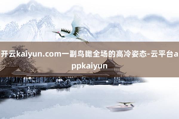开云kaiyun.com一副鸟瞰全场的高冷姿态-云平台appkaiyun