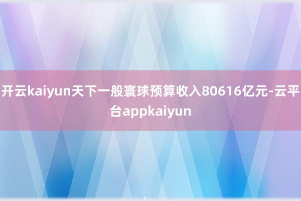 开云kaiyun天下一般寰球预算收入80616亿元-云平台appkaiyun