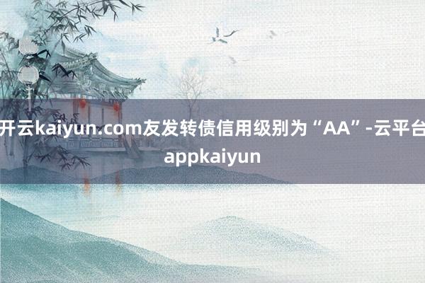 开云kaiyun.com友发转债信用级别为“AA”-云平台appkaiyun