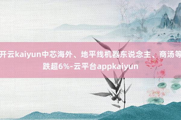 开云kaiyun中芯海外、地平线机器东说念主、商汤等跌超6%-云平台appkaiyun