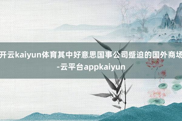 开云kaiyun体育其中好意思国事公司蹙迫的国外商场-云平台appkaiyun