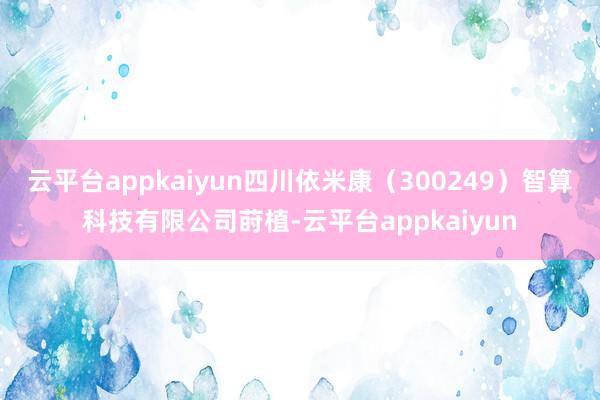 云平台appkaiyun四川依米康（300249）智算科技有限公司莳植-云平台appkaiyun