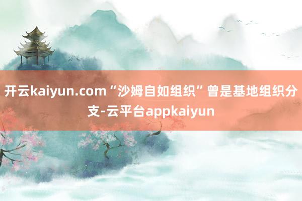 开云kaiyun.com“沙姆自如组织”曾是基地组织分支-云平台appkaiyun