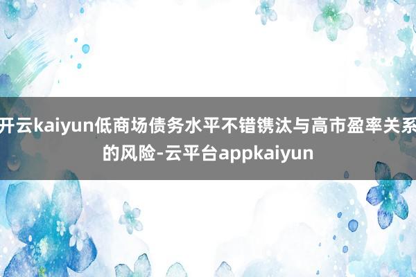 开云kaiyun低商场债务水平不错镌汰与高市盈率关系的风险-云平台appkaiyun