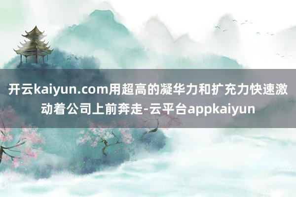 开云kaiyun.com用超高的凝华力和扩充力快速激动着公司上前奔走-云平台appkaiyun