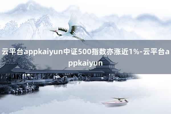 云平台appkaiyun中证500指数亦涨近1%-云平台appkaiyun