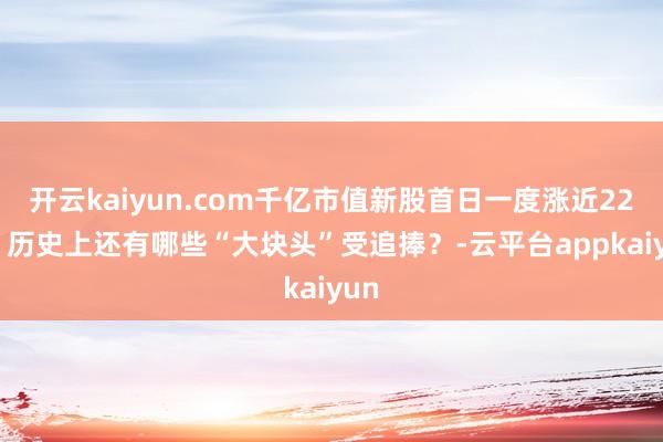 开云kaiyun.com千亿市值新股首日一度涨近220% 历史上还有哪些“大块头”受追捧？-云平台appkaiyun