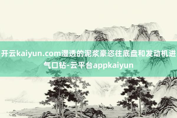 开云kaiyun.com湿透的泥浆豪恣往底盘和发动机进气口钻-云平台appkaiyun