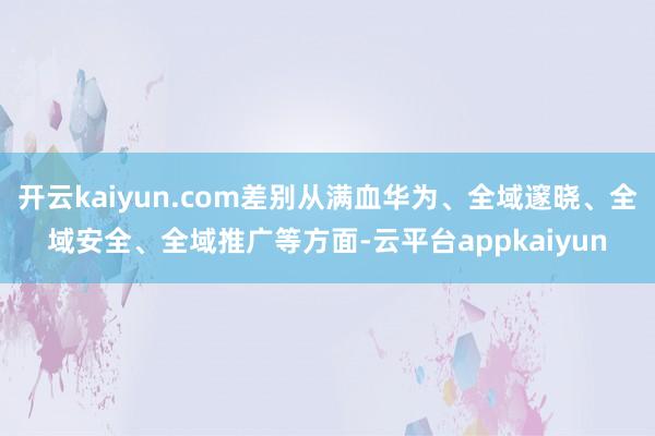 开云kaiyun.com差别从满血华为、全域邃晓、全域安全、全域推广等方面-云平台appkaiyun