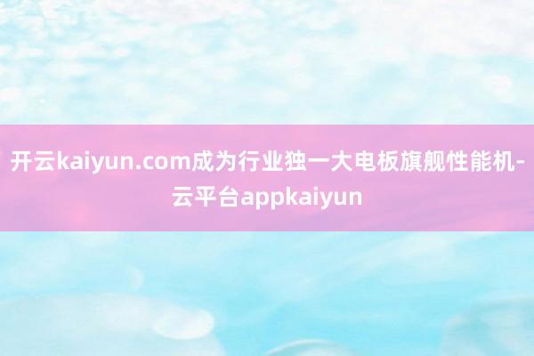 开云kaiyun.com成为行业独一大电板旗舰性能机-云平台appkaiyun