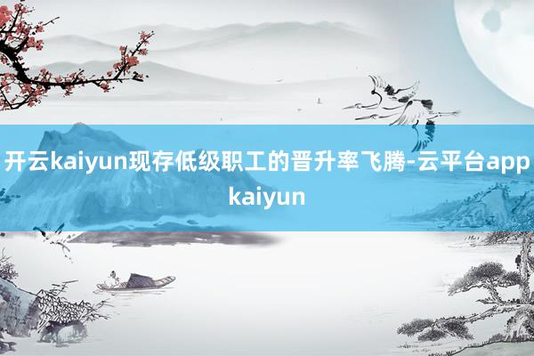 开云kaiyun现存低级职工的晋升率飞腾-云平台appkaiyun