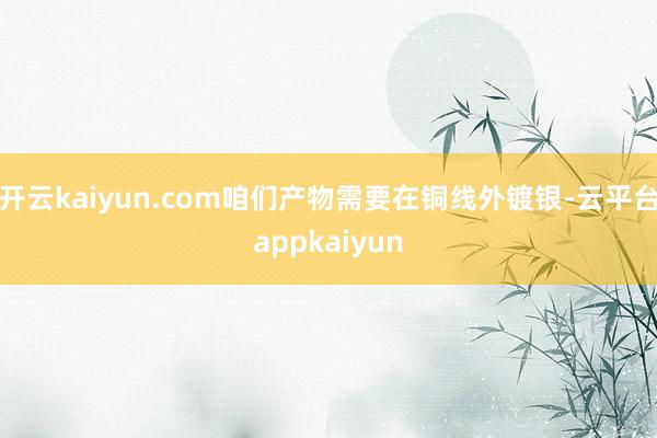 开云kaiyun.com咱们产物需要在铜线外镀银-云平台appkaiyun