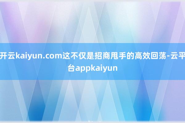 开云kaiyun.com这不仅是招商甩手的高效回荡-云平台appkaiyun